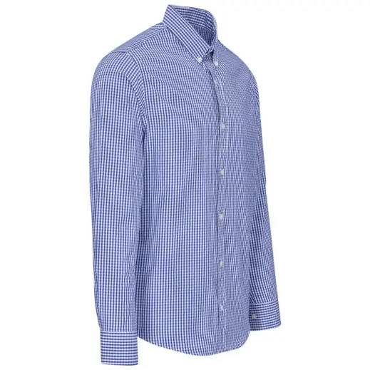 Mens Long Ashford Shirt Blue Side